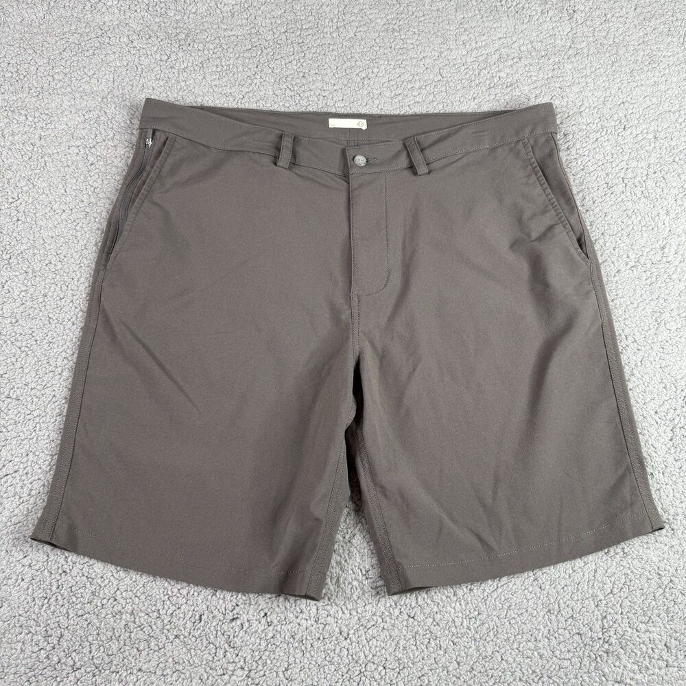 Tasc Shorts Mens 38 Gray Tailored Fit Performance Bamboo Chino Golf Stretch 9"